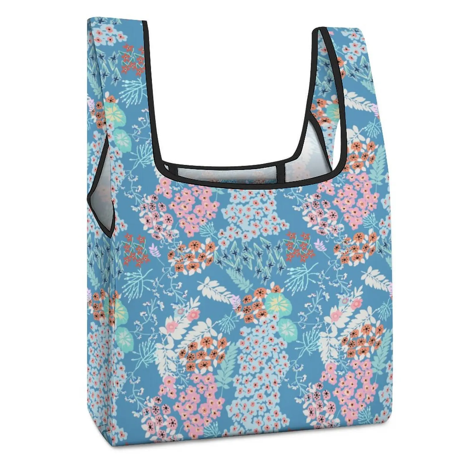 Customized Printed Large Shopping Bag Foldable Tote Bag Casual Woman Bag for Products Handbag Straps for Crossbody