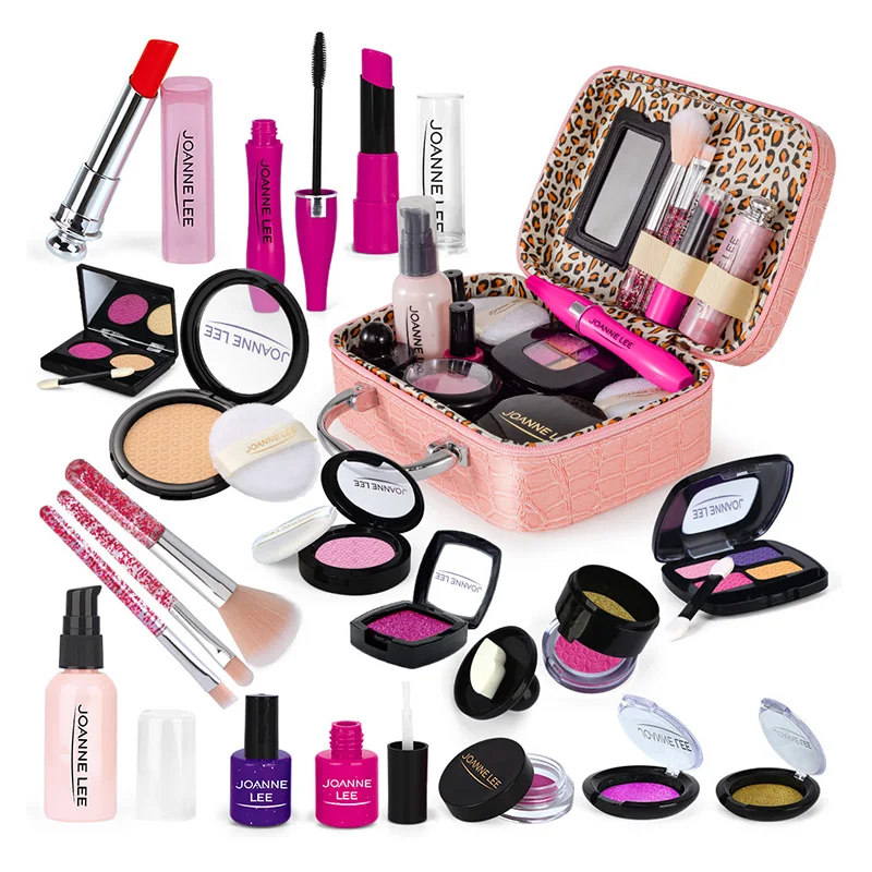 Kids Toys Simulation Cosmetics Set Pretend Makeup Toys Girls Play House Simulation Make Up Preschool Toys For Girls Fun Game 3