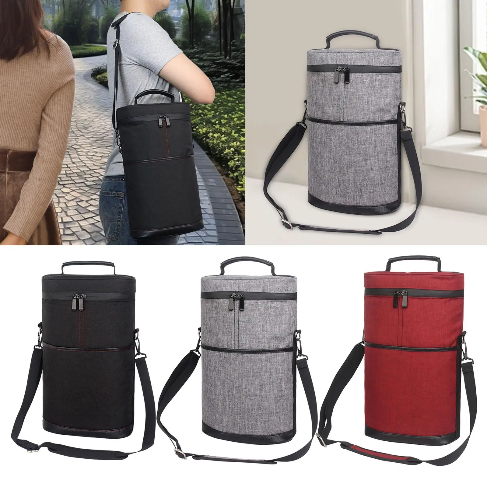 Thermal Lunch Bag Insulated Cooler Bag Portable Reusable Large Capacity Lunch Box Tote Bag for Lunch Work Outdoor Hiking Kids