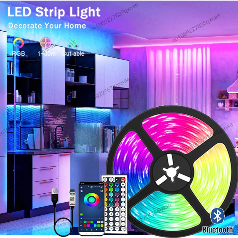 Led Strip Lights Gaming Room Decoration Luces Led Para Habitacion Rgb Neon Light TV Backlight Bluetooth Music Sync Led Lights
