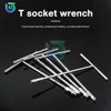 T-shaped Hand Tool Hex Socket Wrench 7mm 8mm 9mm 10mm 12mm 13mm 15mm 17mm Metric T-handle Wrench Extended T-Socket Wrench 2