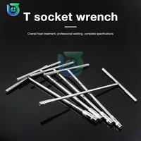 T-shaped Hand Tool Hex Socket Wrench 7mm 8mm 9mm 10mm 12mm 13mm 15mm 17mm Metric T-handle Wrench Extended T-Socket Wrench 2