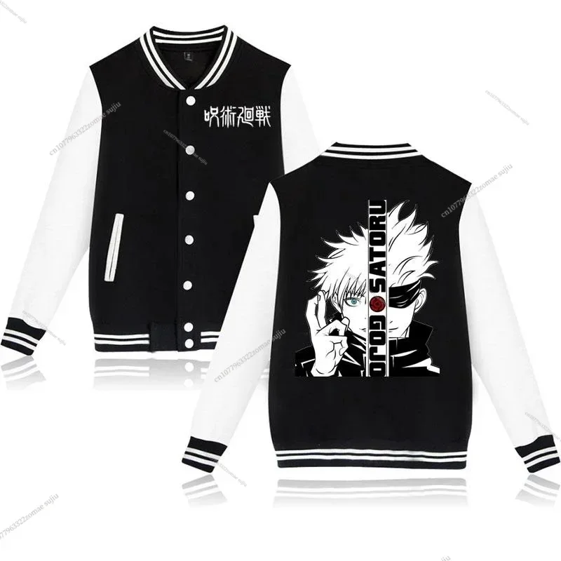 Anime Demon Slayer Kamado Nezuko Baseball Jacket Women Fashion Long Sleeve Baseball Jersey Outdoor Sweatshirt Men Clothing japan design style shirt unisex clothes demon slayer clothing men shirts women s clothing stripe splicing top