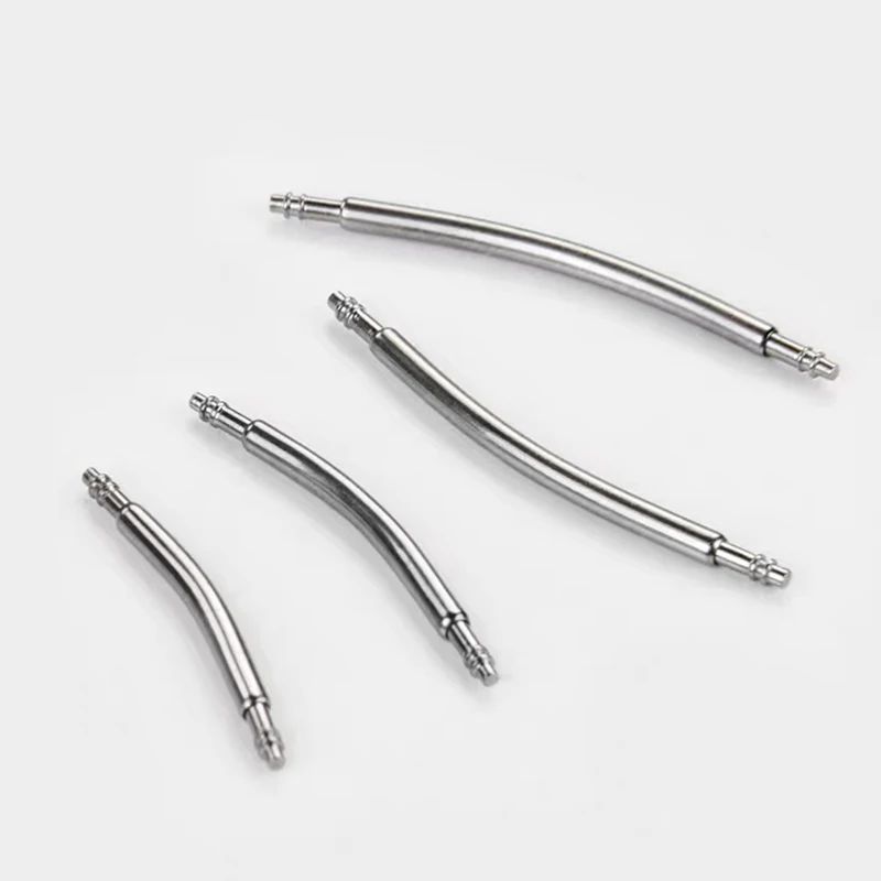 10PCS Curved Stainless Steel Watch Strap Link Pins - Adjustable Width 16mm-24mm