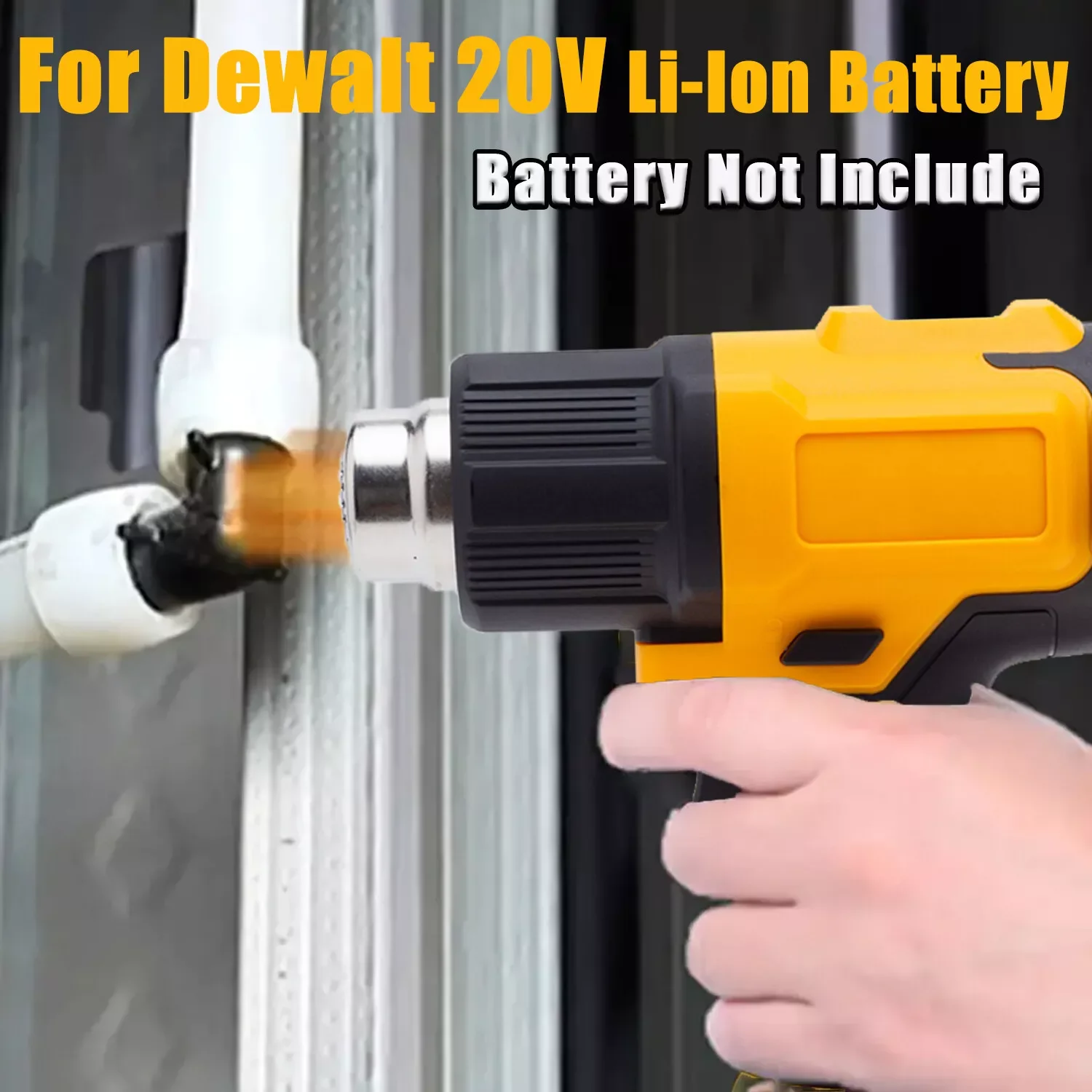 Cordless Heat Gun for Dewalt 20V DCB200 Battery for makita BL1830 Battery With 3 Nozzles Industrial Shrink Wrapping Hot Air Gun 2
