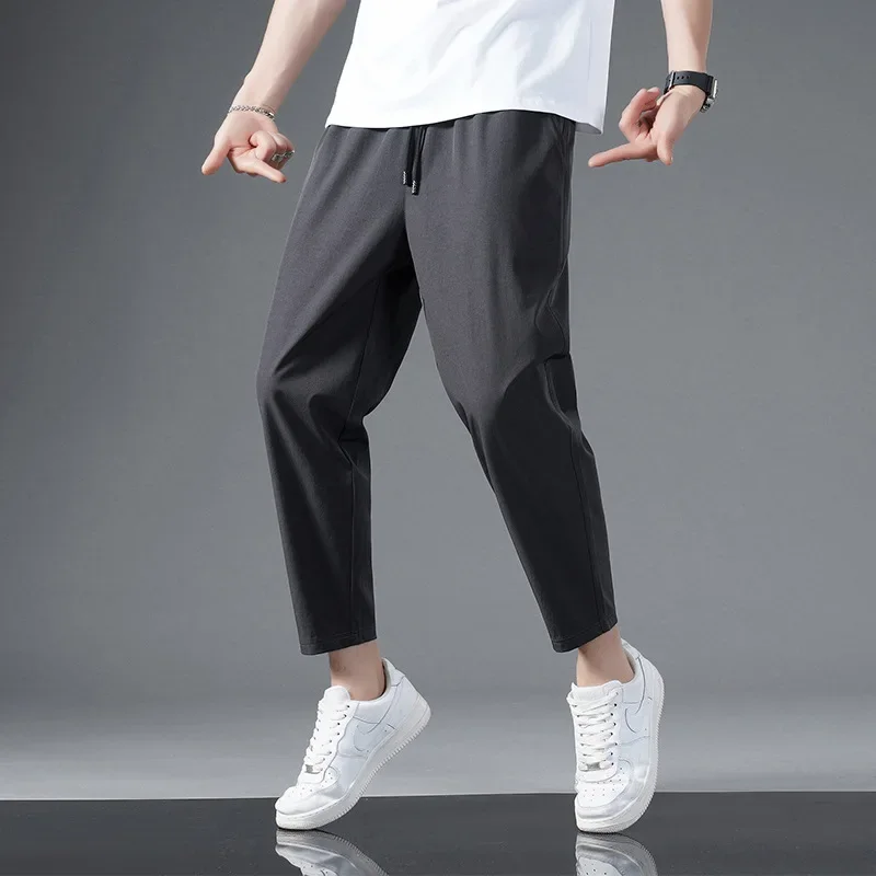 125KG Men Casual Sports Pants Summer Ice Silk