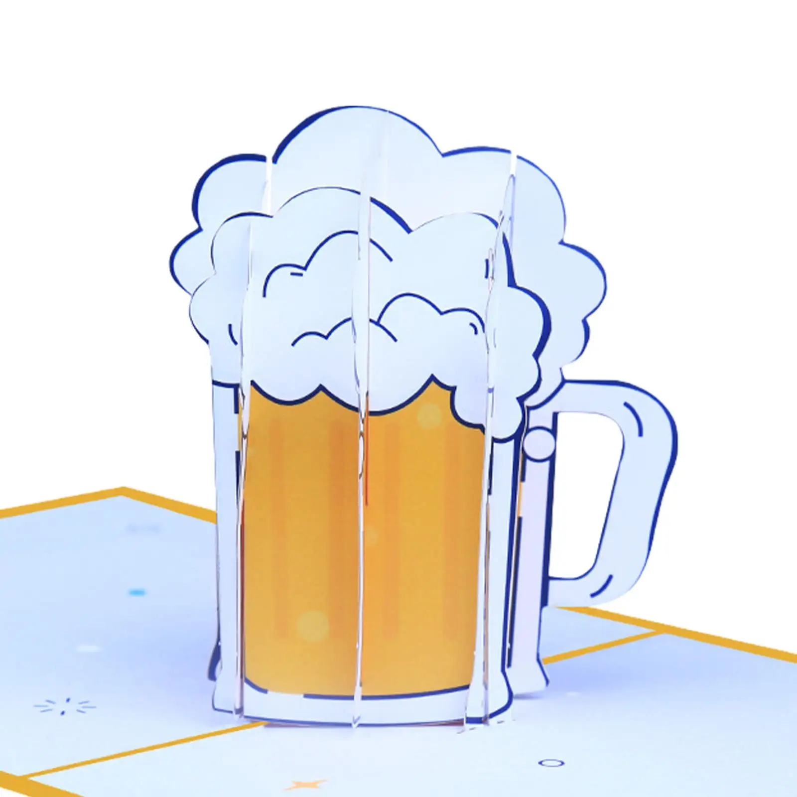 Father's Day Greeting Card 3D Dad Beer Mug Beer Mug Greeting Card for Wedding Engagement Valentines Holiday Thanksgiving