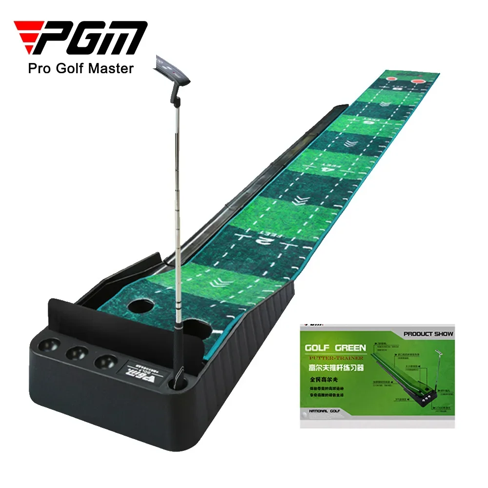 

PGM 3M Golf Putting Mat Mini Golf Putting Green Fairway Mat Golf Putter Trainer Green Carpet Practice Set Ball Return TL021