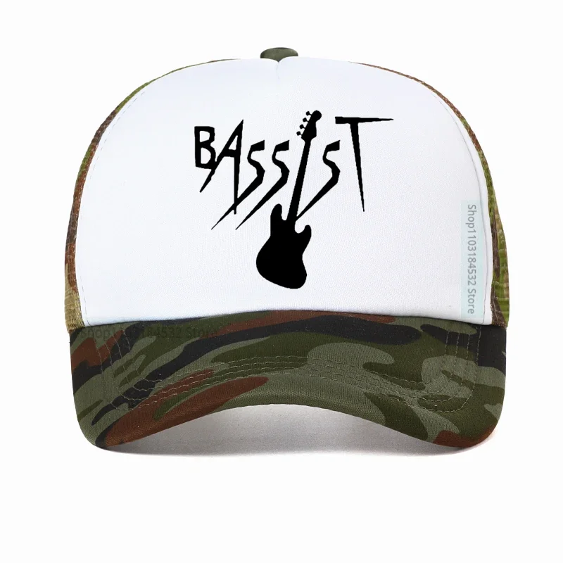 Bassist Guitar Music Band hat Bass Guitarist Rock Baseball Cap Harajuku Print Graphic Hip Hop Y2K caps cool Mesh breathable Hats 2