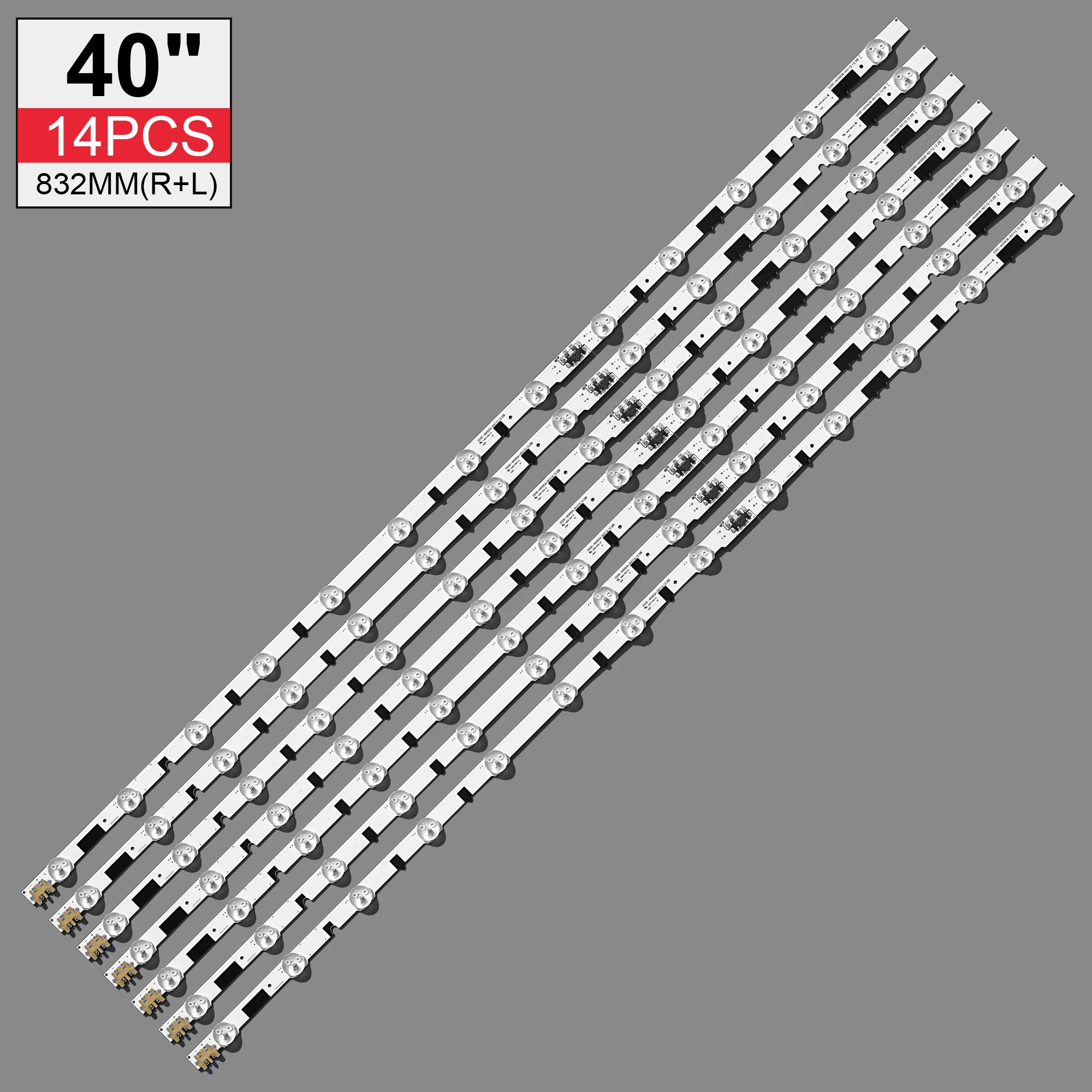 14PCS x Ｚ 40 UA40F5500 AJ  AR 2013SVS40F HF400BGLV1H R/L UE40F6300 CY-HF400CSLV1 8 + 5 LEDs 832m&m
