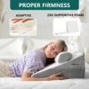2 pc Wedge Pillow with Memory Foam Top Chic Jacquard Cover for Sleeping and Acid Reflux for Headboard and sofa Triangle Pillow 5