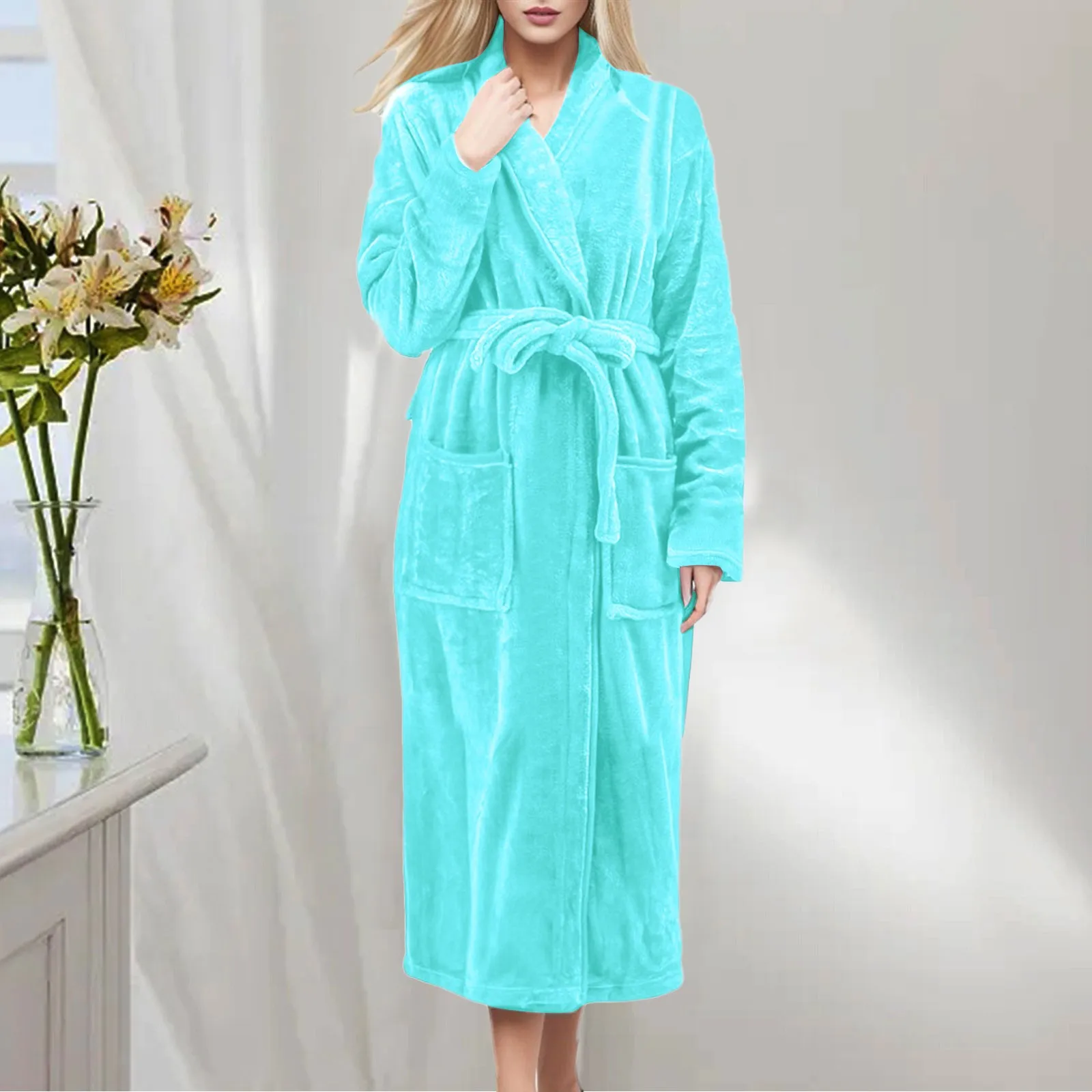 Autumn Winter Super Long Warm Flannel Bathing Robes For Women Cotton Cloth Robes For Women Plus Size Bathrobe Women's