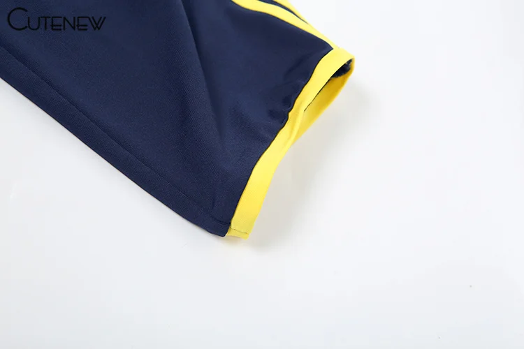 Football Track Women T-shirts Autumn Printed Striped Long Sleeve V-neck Oversized Tops Female Active Casual Streetwear