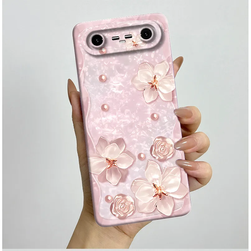 Aesthetic Pretty Butterfly Flower Liquid Soft Silicone Shockproof Back Cover