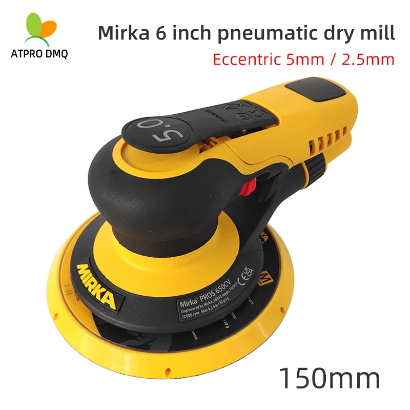 Levigatrice Pneumatica A Secco Mirka Da 6 Pollici Levigatrice Circolare Da 150Mm Eccentrica Levigatrice Per Carta Vetrata Abrasiva Senza Polvere Per A
