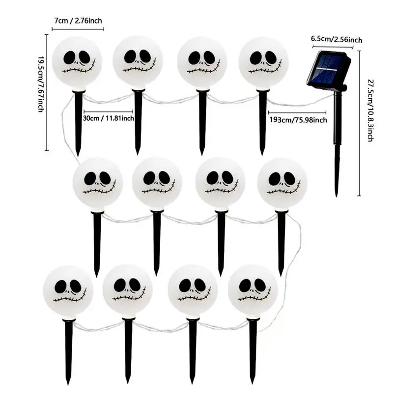 Halloween Solar Pathway Lights Waterproof Ghost Pathway Lights Halloween Solar Lights Outdoor Halloween Decorations Halloween 6