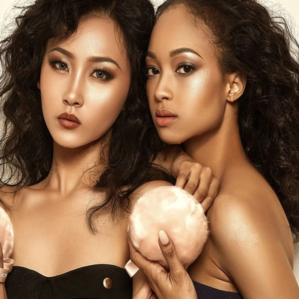 Body Glitter Puff Fairy Bomb Glittering Pom Pom Oversized Glittering Puff Pre-Packed With Superfine 3D Rose Gold Shimmer 4
