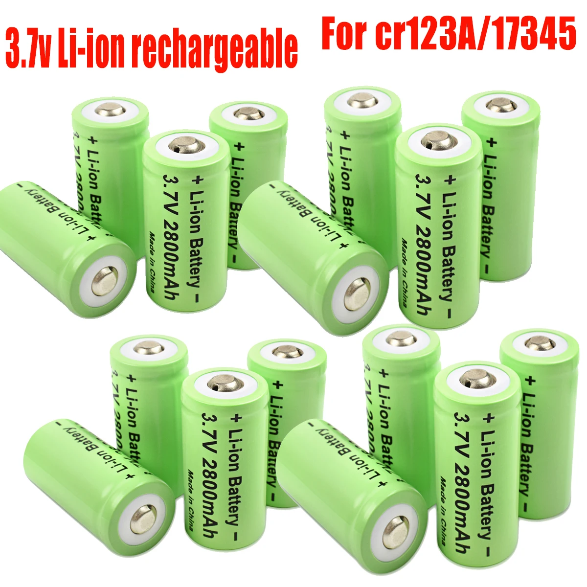 Conjuntos Cr123a Cr123a Cr123 123a cr 123 A123 Cr17345 16340 3.7v Bateria de Lítio para Câmera Lanterna Seca Pilha Primária 4