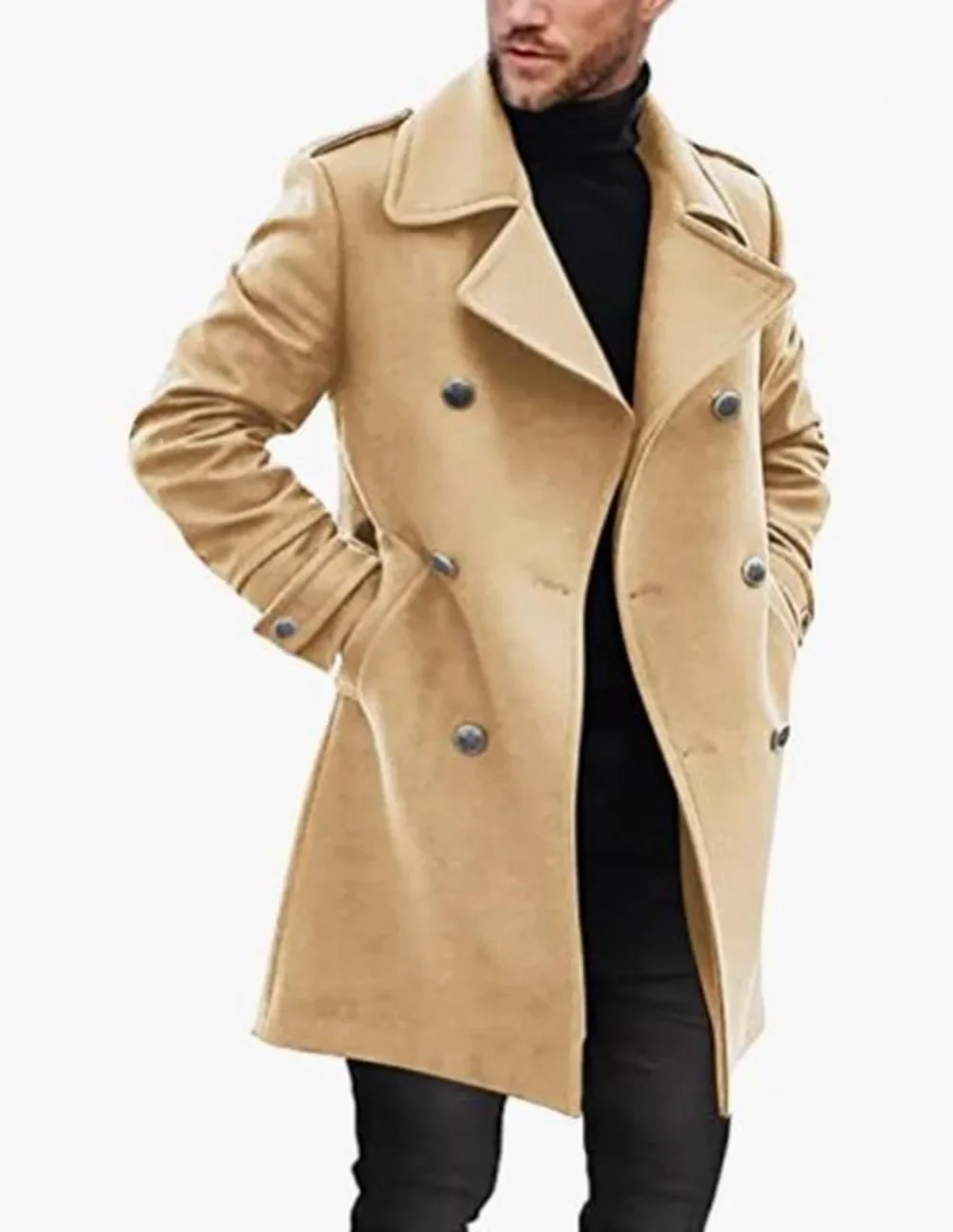 Abbigliamento Maschile Soprabiti Maschili Trench Uomo Classico