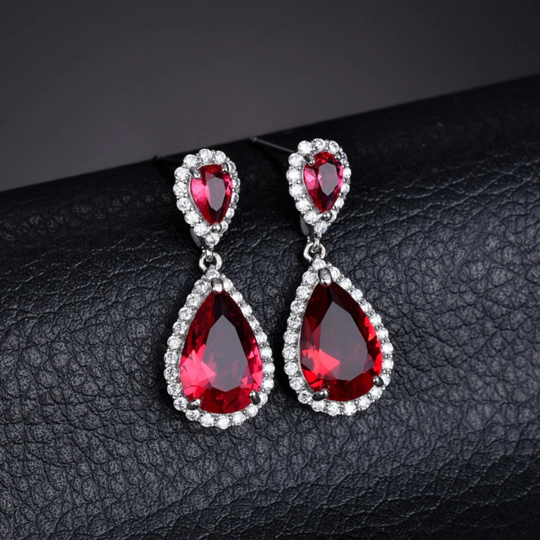 

Ear Studs with High Quality Eight Hearts and Eight Arrows Water Drop Shiny luxury Party 925 Sterling Silver Gifts