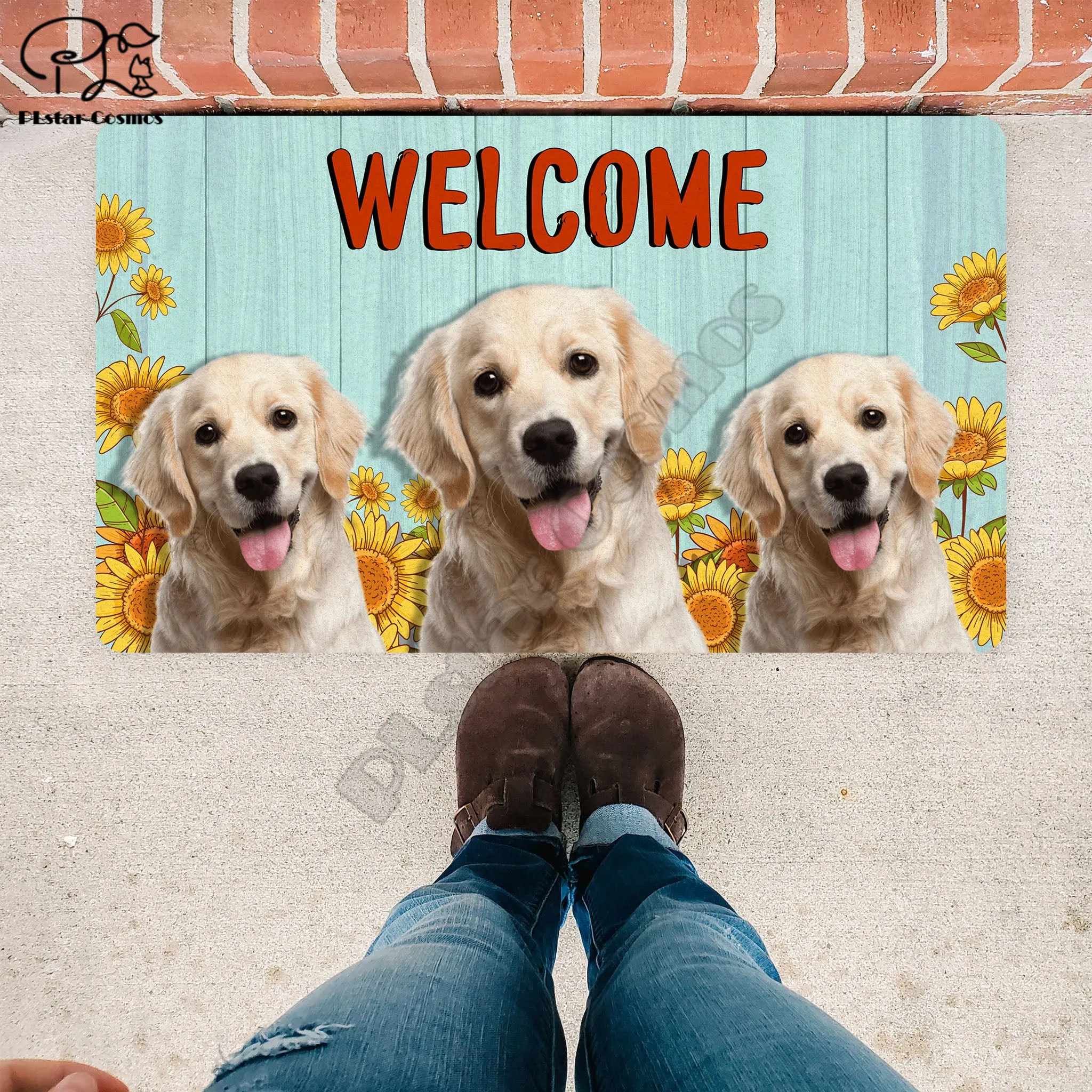 

Dog Welcome Mat Custom Dog Doormat No Need To Knock We Know You Are Here Gift for Dog Lovers Dog Mom 3D Printed Welcome Doormat