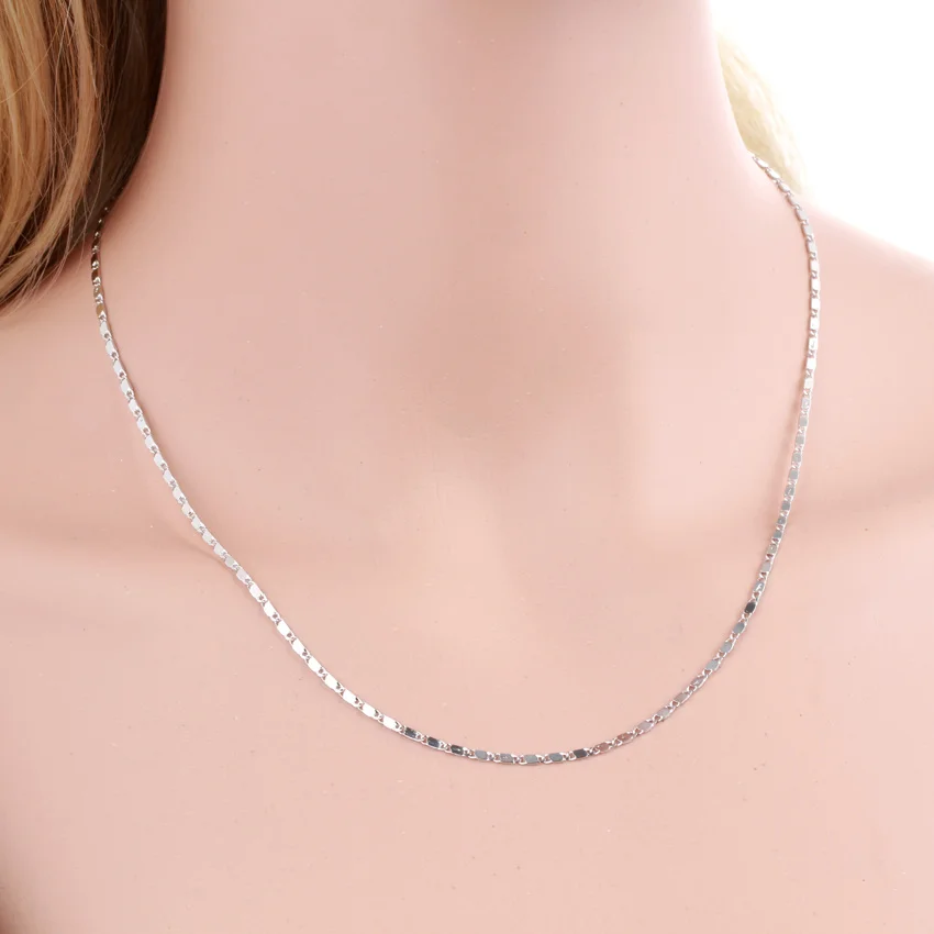 White Gold Color Slim Flat Solid Snail 