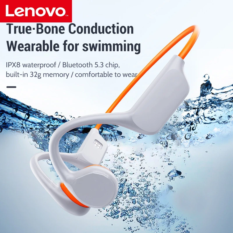LenovoNEWBoneConductionBluetoothEarphoneX7WirelessIPX8