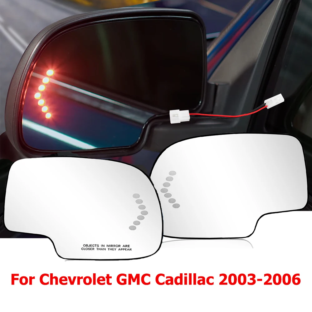 Vetro Specchietto Laterale Passeggero Riscaldato – Compatibile Cadillac Escalade, GMC Yukon XL, Chevy Suburban 2009-2014 – Con Rilevamento Angolo Cieco