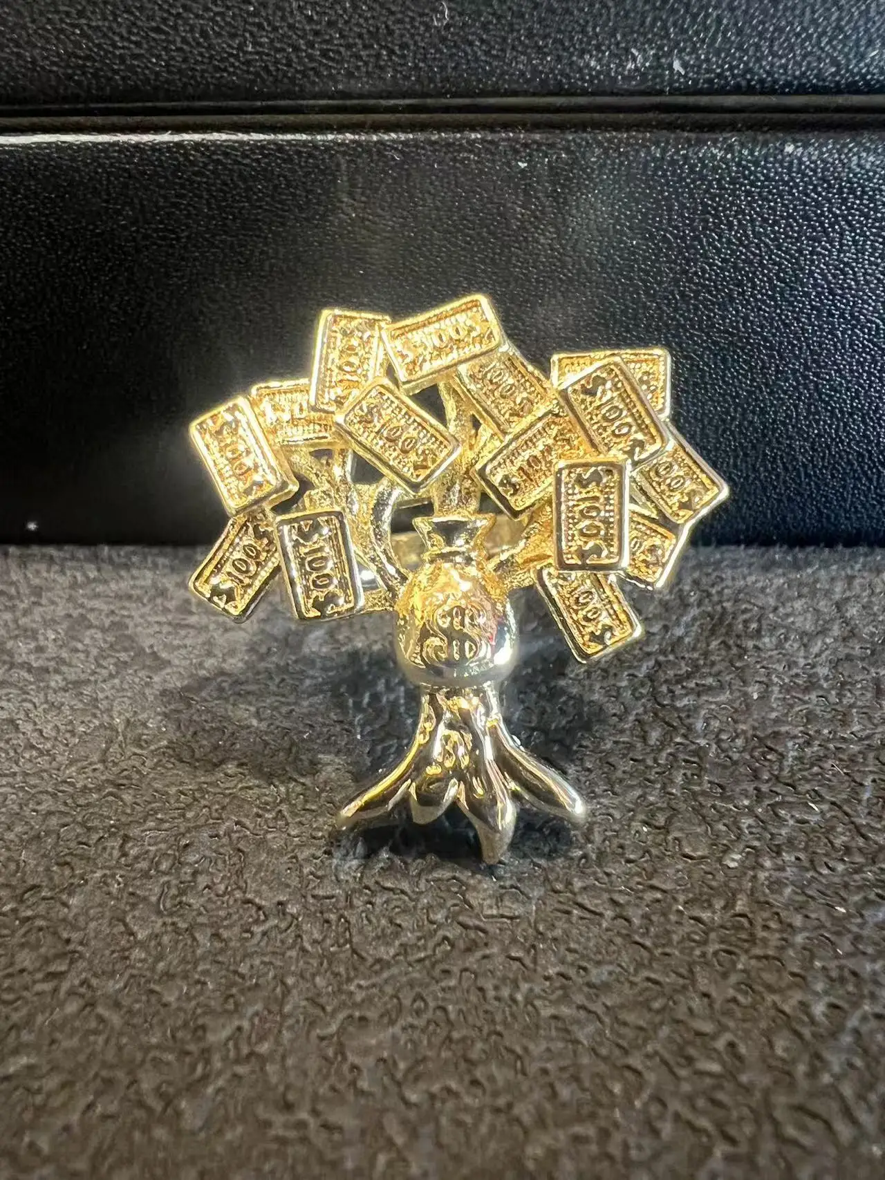 Unique 14K Gold Plated Ring Money Bag Ring Porker Ring 6