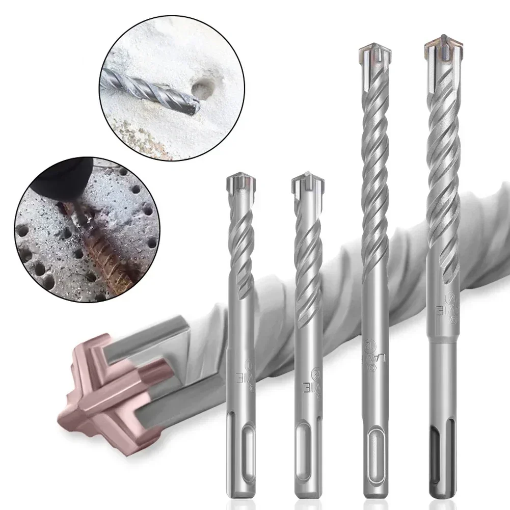 Drill bit set drill bits electric drill accessory drill bit hole saws 5mm 6mm 7mm 8mm 10mm 12mm SDS Plus Hole Saw Drilling 110mm 160mm Electric Hammer Drill Bits Wall Concrete Brick Masonry Bit