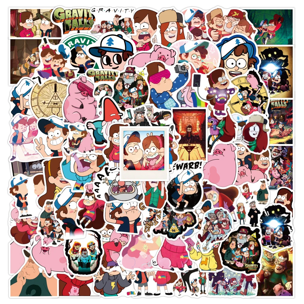 

10/30/50/100pcs Cute Disney Gravity Falls Cartoon Stickers Mabel Pines Dipper Pines Decals Toys Decorative Phone Case Laptop