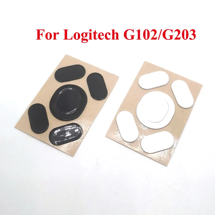 10-100Set Mouse Piedi Pattini Tappetini Per Mouse Gambe Connettore Per Logitech G102 G203 Nero Bianco