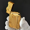 Cigarette Smoking Gas Lighters Cool Gold Sleep Mermaid Pattern Vintage Lighter Classic Sound Metal Lighters Fire Men Collection 4