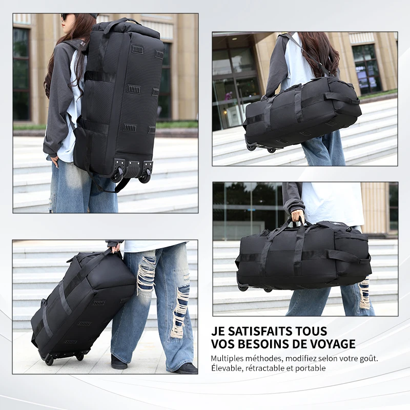 Bolso de viaje con ruedas grande equipaje de mano práctico_voghion.com