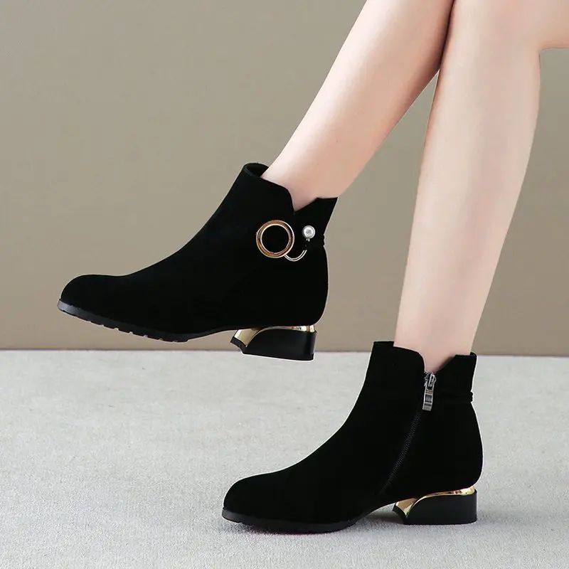 The Admiral Ankle Boot In Black Leather by Khaite at ORCHARD MILE