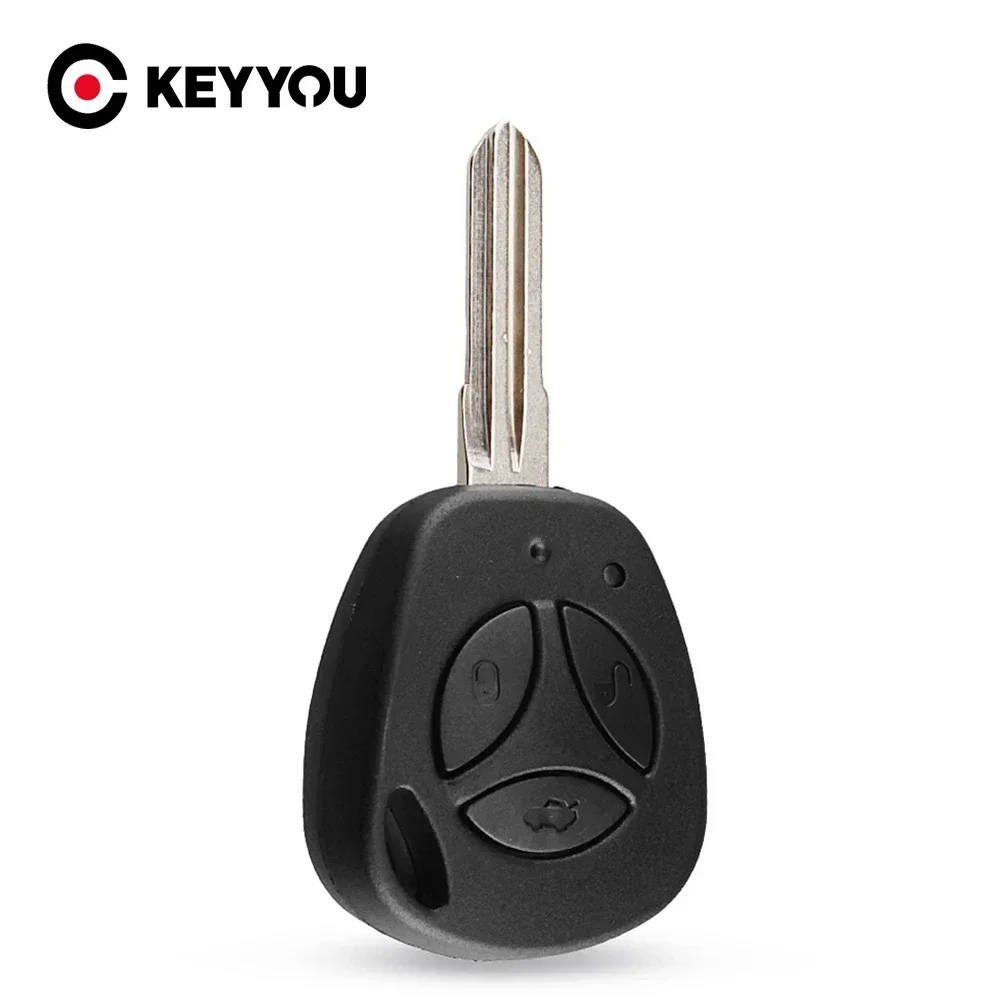 Фото Автомобильный ключ KEYYOU для Лада, 3 кнопки, необработанный автомобильный пустой пульт дистанционного управления, чехол для ключа приора калина, Сменный Чехол для автомобильного ключа №1