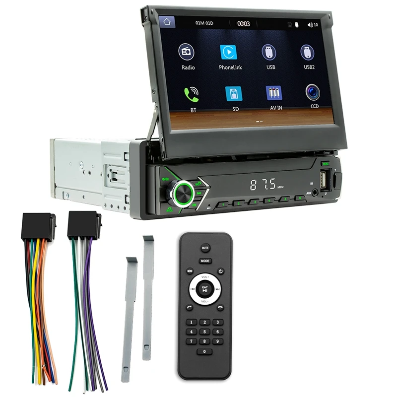

1Set Car Portable Radio Bluetooth MP5 FM The Host 9612W Wireless Carplay Android Auto