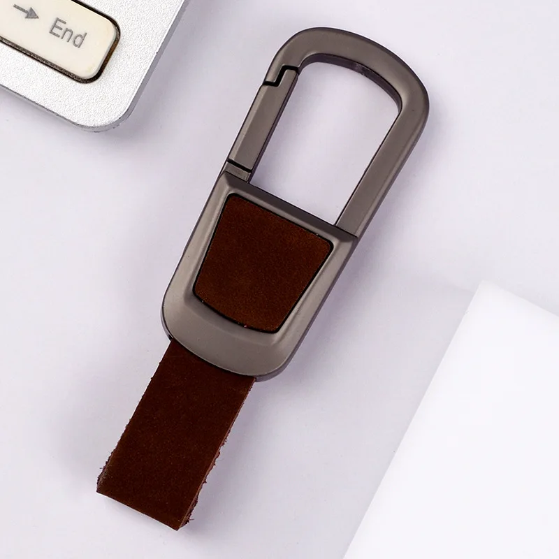 Luxury Leather Keychain - Classic Key Ring Holder & Bag Charm Gift Accessory