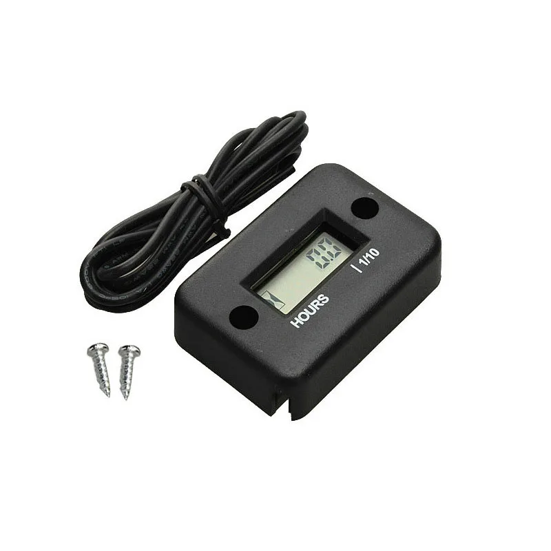 Waterproof Digital Hour Meter LCD Display Portable Engine Gauge racing Motorcycle Hour Meter For Boat Timer Tools Counter ktm