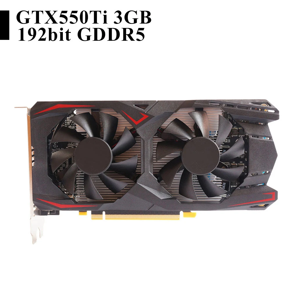 GTX550Ti Original NVIDIA Video Card 1G/1.5G/2G/3G/4G/6G/8G 128/192 Bit Gaming Graphics Cards for PC with Dual Cooling Fans graphics card for desktop