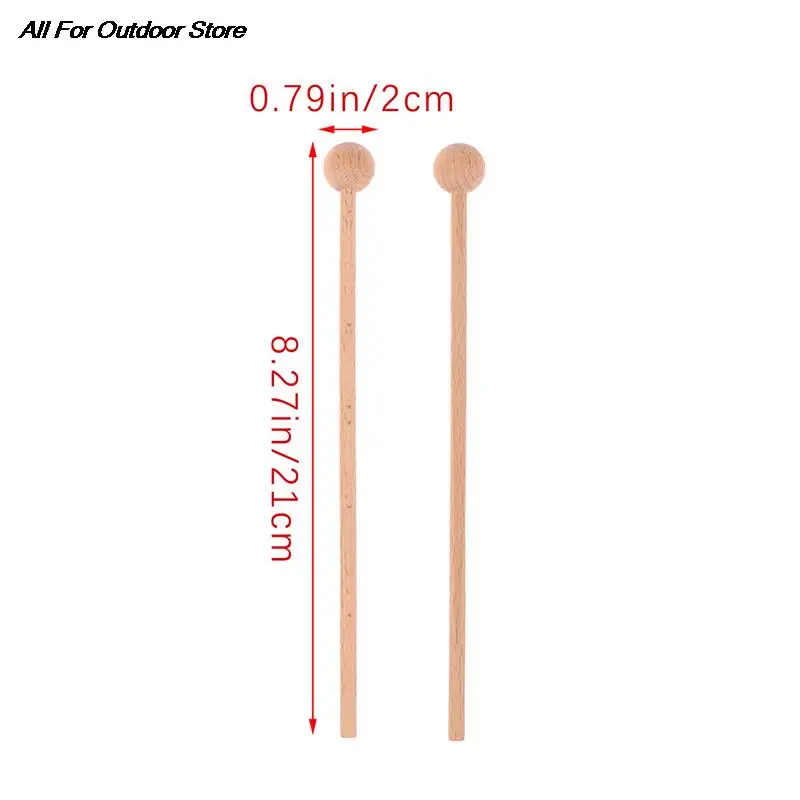1Pair Solid Wood Knocking Sticks Hammer Children's Percussion Instruments Wood Mallets Percussion Sticks for Xylophone