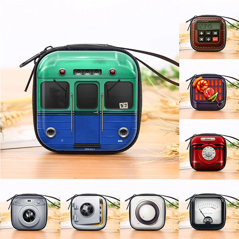 Creative Tinplate Coin Purse Wallet Pouch Headphone Bag Earphone Pocket