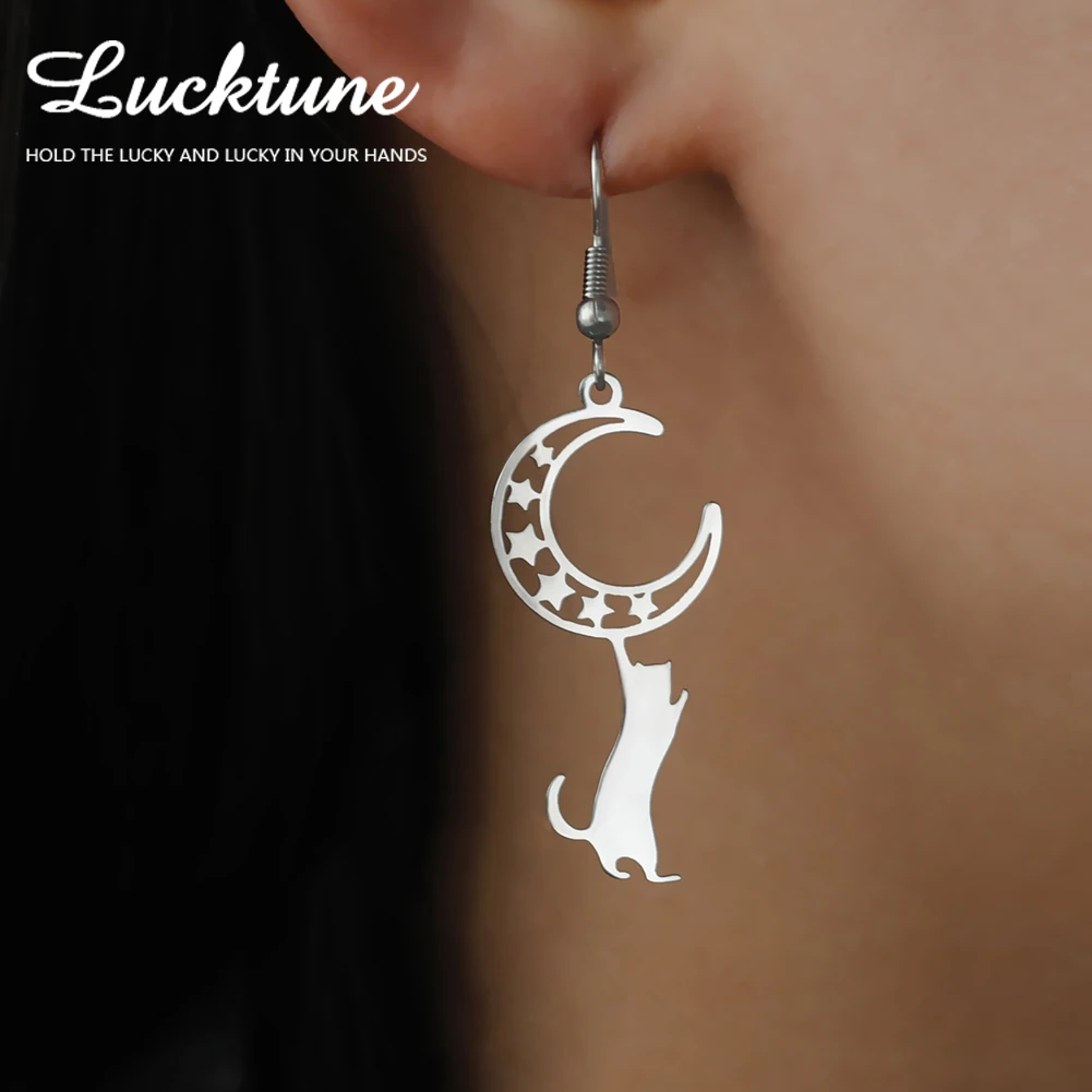 Pendientes Gato Pendientes Plata De Ley Pendientes De Plata Ley 925 Con Diseño De Gato - Circonitas Brillantes - Regalo Para Mujeres Y Niñas Plata Pendientes Gato Plata