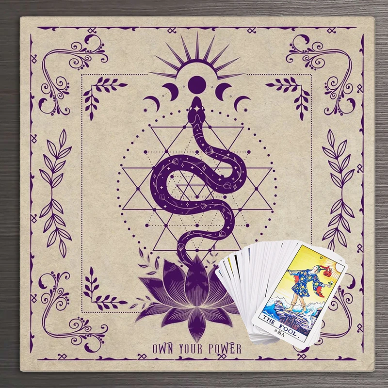 Tarot tablecloth Own Your Power Pastel Altar Cloth Alter Cloth Tarot Cloth For Spread Tarot Altar Decor Witchy Decor Tarot Mat 3