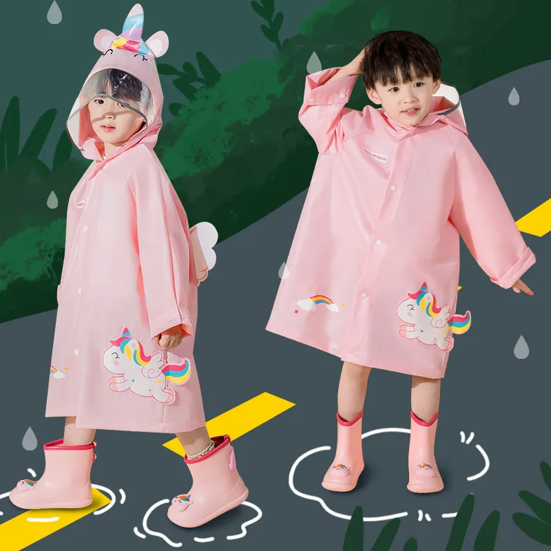 Millikin baby deer cartoon unicorn children's raincoat girls rabbit kindergarten cute poncho rain gear wholesale
