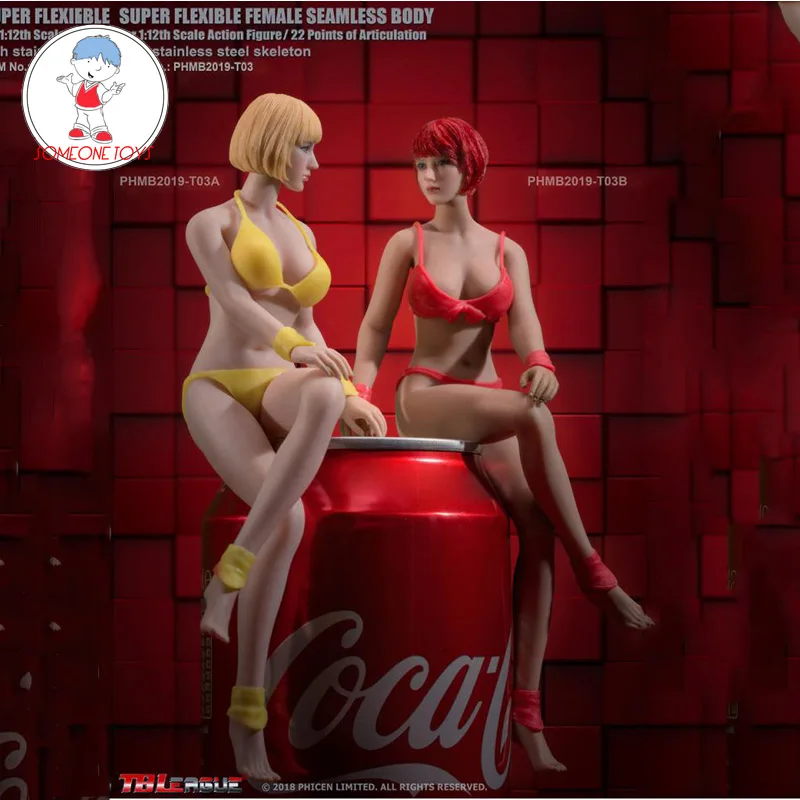 

In Stock TBLeague Phicen 1/12 T03A T03B T02A T02B Female Action Figure Seamless Body with Head Sculpt Pale Suntan Figure Dolls