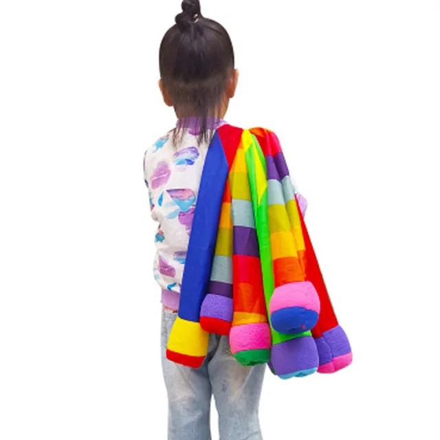 Rainbow Ball Hand Throwing Ribbon Sandbag Game Kindergarten Fun Outdoor