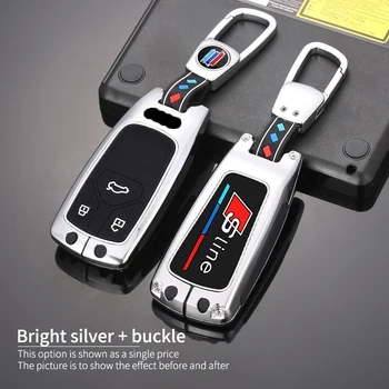 Custodia/cover per Chiave/telecomando per Audi A4 B9 A5 A6 8S 8W Q5 Q7 4M S4 S5 S7 TT TTS TFSI RS Protector Fob Keyless - Zinc Alloy Car Remote Key Case Cover Shell For Audi A4 B9 A5 A6 8S