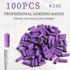 100Pcs Professional Nail Drill Sanding Bands, Unscented Nail Drill Bits for Manicure and Pedicure Tools 5