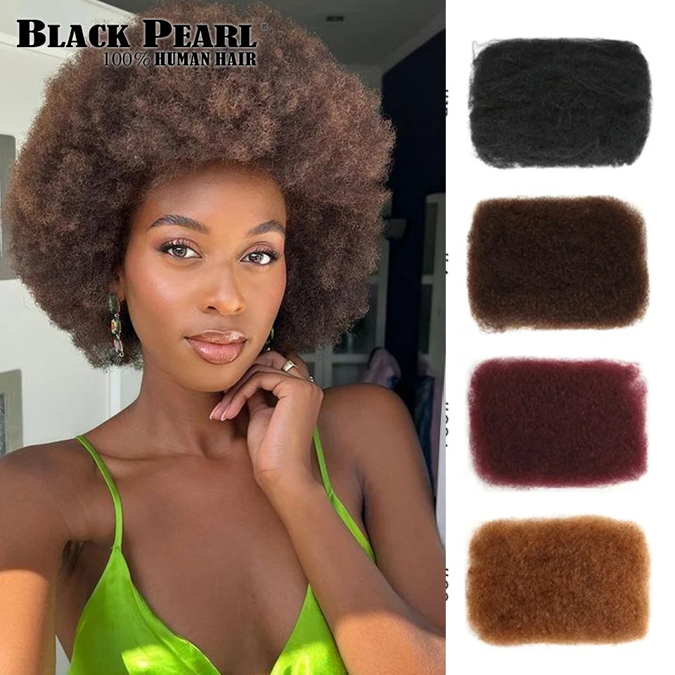 Remy Afro Kinky Curly Locks Hair Extensions Affordable Afro Kinky Bulk Human Hair Bulk Auburn Color For Braiding DreadLock short afro wig brazilian human hair wigs for woman remy glueless afro kinky curly wig 150% density natural color remy yepei hair